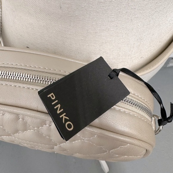 Pinko Quilted Champagne Belt Shoulder Bag NWT $599 - Picture 6 of 11